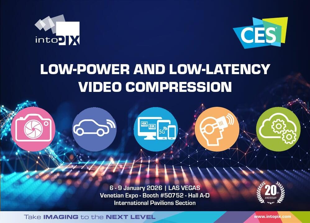 IntoPIX At CES 2026: Premium Visual Experiences — No Compromise.
IntoPIX Delivers Real-Time, Low-Power Video Technologies At CES 2026